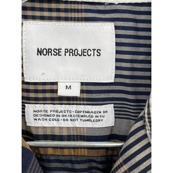 Norse Project Shirt Carsten Light Check Plaid Short Sleeve Button Front Medium - Picture 6 of 11